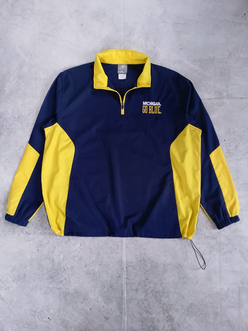 NCAA MICHIGAN UNIVERSITY SO BLUE Windbreaker Pullover Quarter Zip - Picture 7 of 8